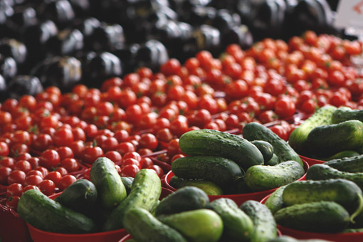 PEPINOS NO JEAN-TALON MARKET EM MONTREAL