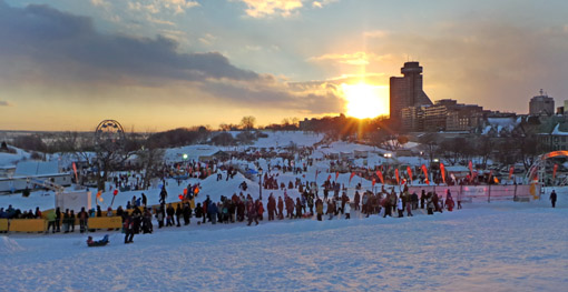 Pôr do sol Carnaval de Québec