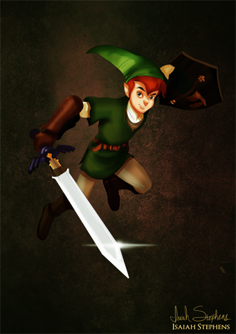 Peter Pan como Link de Zelda