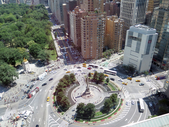 As Laranjinhas em NY - a vista de Columbus Circle do Hotel Mandarin Oriental