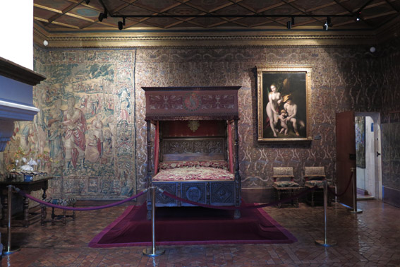 O quarto de Catarina de Médicis no Château de Chenonceau