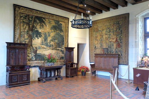 O quarto de Henri II no Château Royal d'Amboise