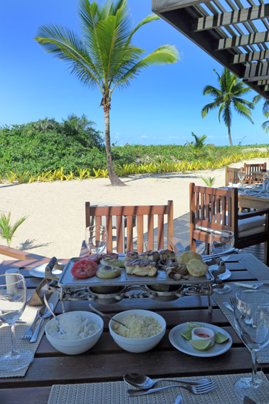 O Restaurante da praia resort Bahia