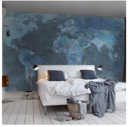 mapa na decoracao adesivo