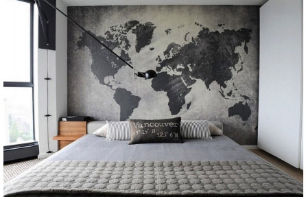 mapa na decoracao adesivo