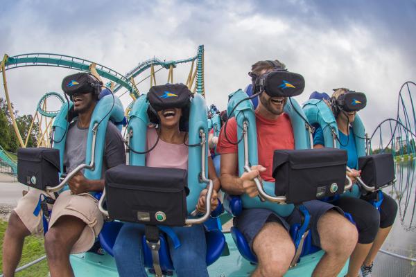 Kraken Unleashed montanha-russa de realidade virtual do Sea World