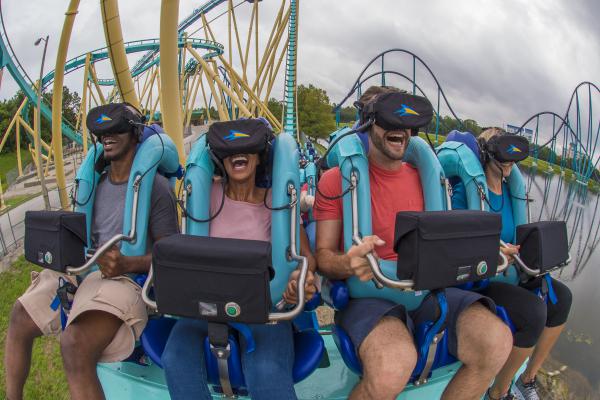 Kraken Unleashed montanha-russa de realidade virtual do Sea World