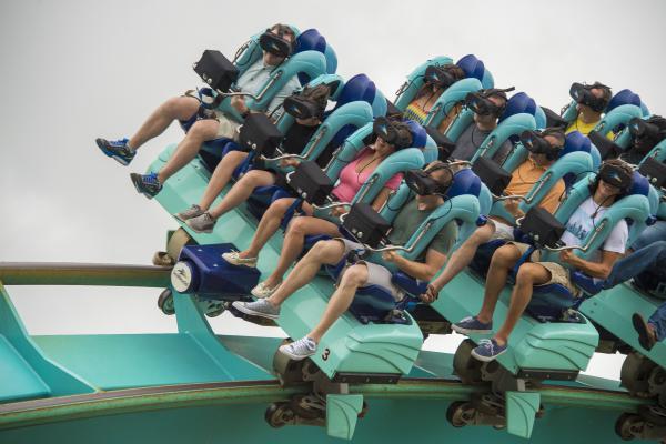 Kraken Unleashed montanha-russa de realidade virtual do Sea World