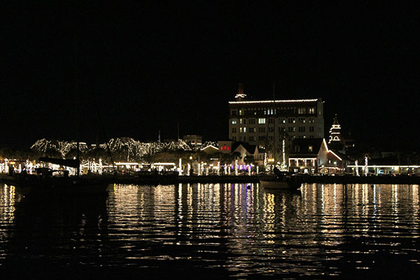 Nights of Lights Festival em St Augustine. As luzes do centro mais de perto