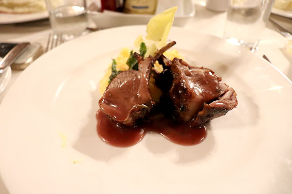 As refeições na estação de esqui