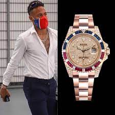 Os Relógios do Neymar! Veja o que sabemos da coleção do craque! Rolex GMT Master II 26755SARU Neymar