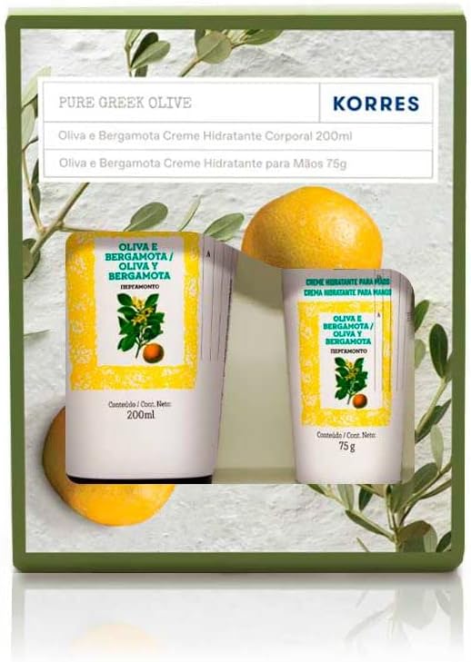 Creme Desodorante Hidratante Corporal Oliva e Bergamota e Creme Desodorante Hidratante para Maos Oliva e Bergamota